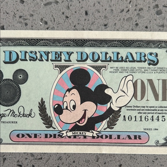 1994 $1 Disney Note - Picture 3 of 7